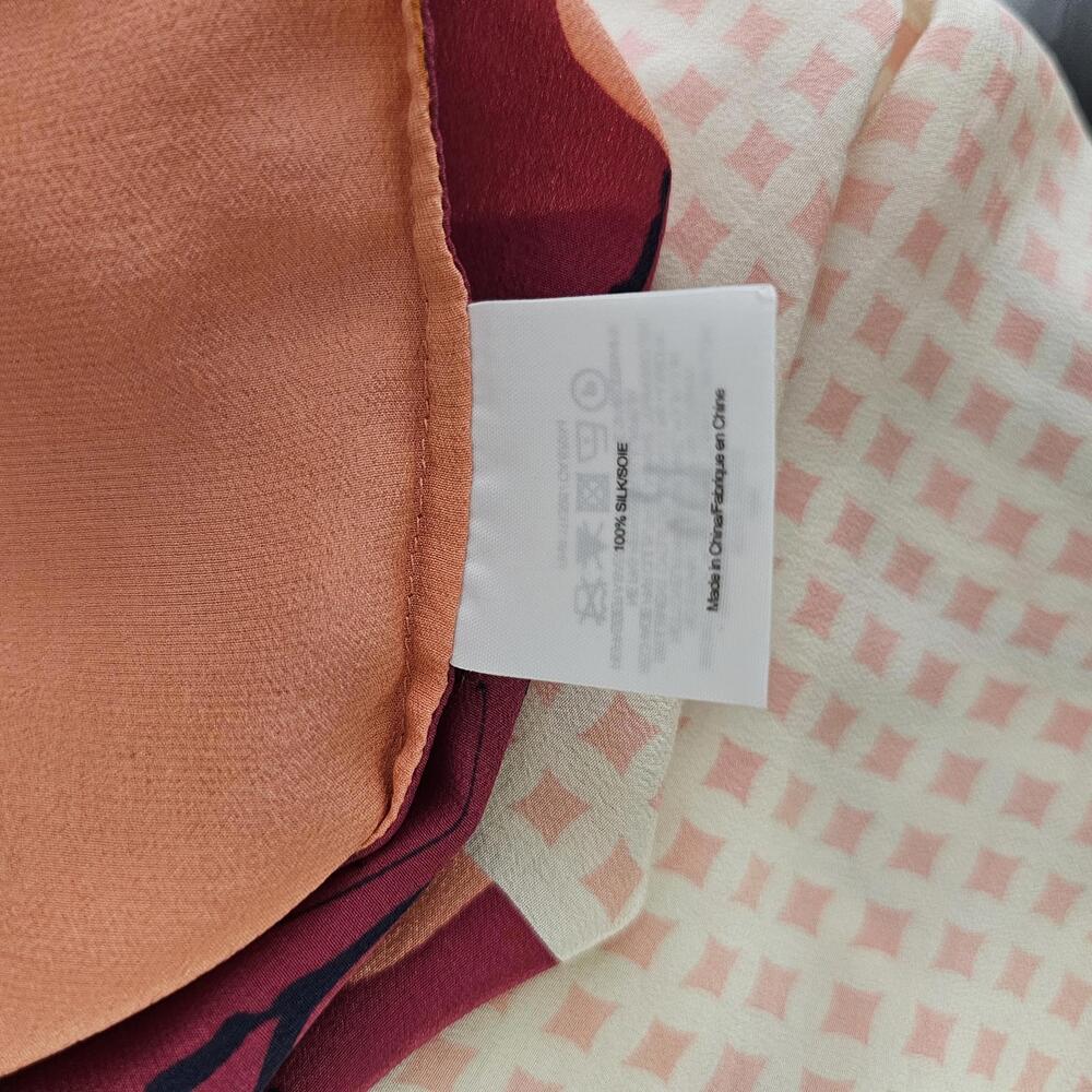 Tory Burch Patchwork Printed Silk LS Blouse Vibra… - image 10